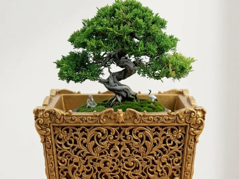 macetero barroco para bonsai