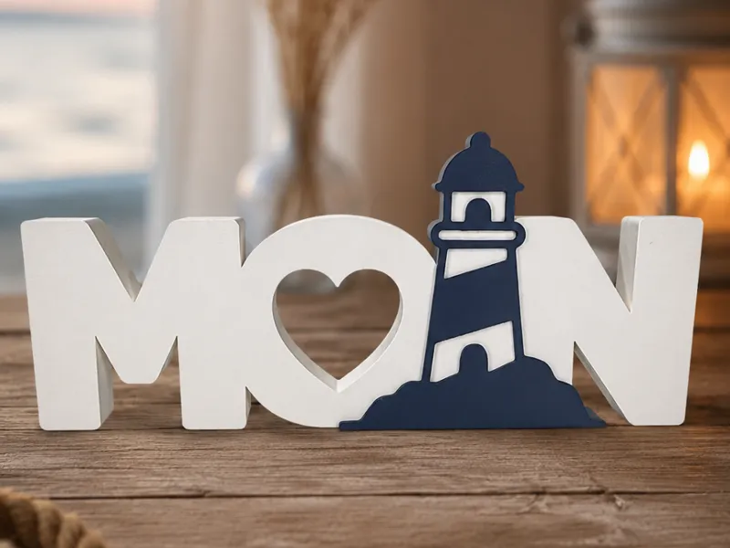 WordPop MOIN mit Leuchtturm – Maritime Dekoration