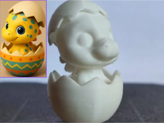 Bébé dinosaure dans son œuf