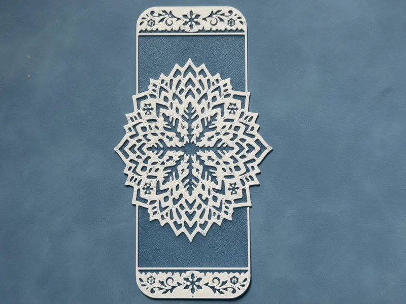 Winter mandala bookmark