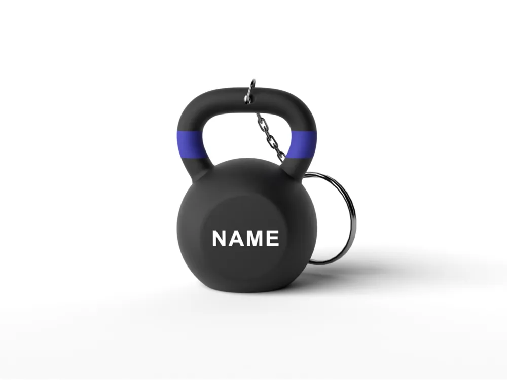 Kettlebell Keyring Key Ring Keychain Charm Chain Funny Gym Gift For Men Dumbbell Kettlebell Charms For Keyrings Black