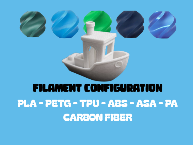 Configuración para casi todos los filamentos