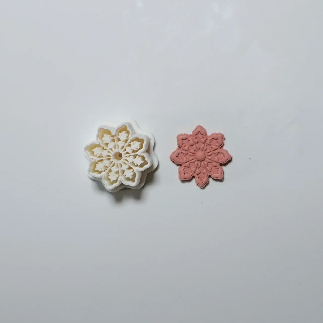 Snowflake Polymer Clay Cutter Earrings Necklaces view 2