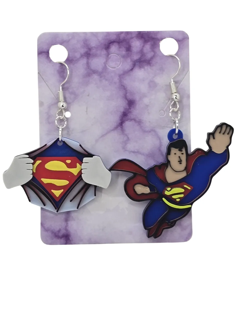 Superman Earrings view 3
