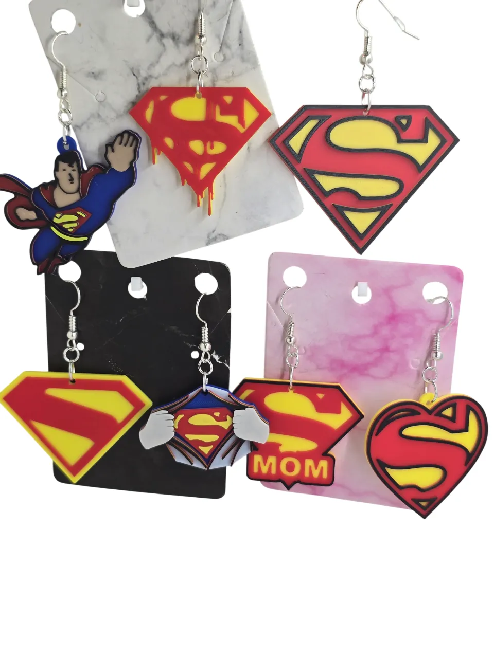 Superman Earrings view 2