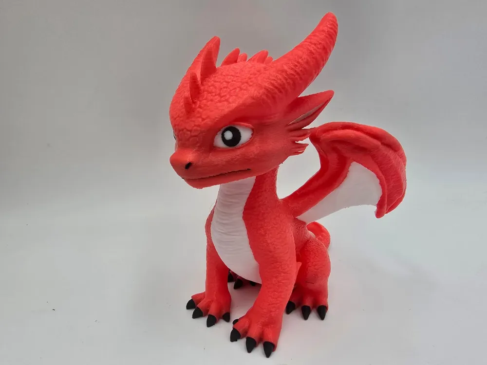 Cute Fire Dragon - Free 3D Print Model - MakerWorld