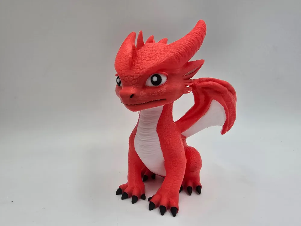 Cute Fire Dragon - Free 3D Print Model - MakerWorld