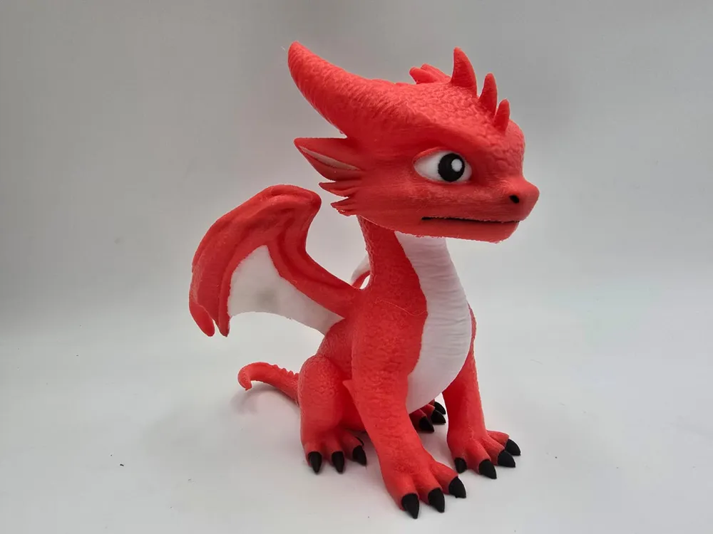 Cute Fire Dragon - Free 3D Print Model - MakerWorld
