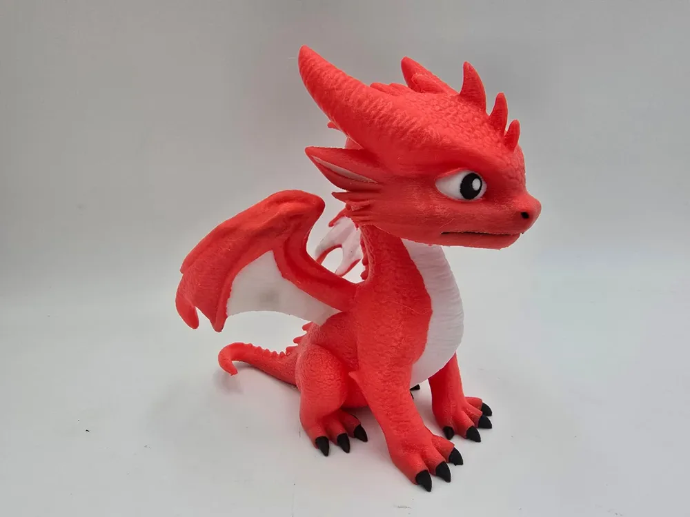 Cute Fire Dragon - Free 3D Print Model - MakerWorld