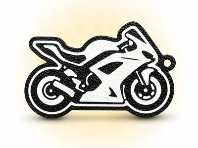 Sport Motorcycle Keychain – 2D / Multicolor