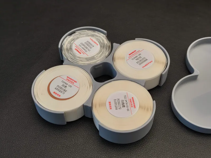 Niimbot label case with finger holes