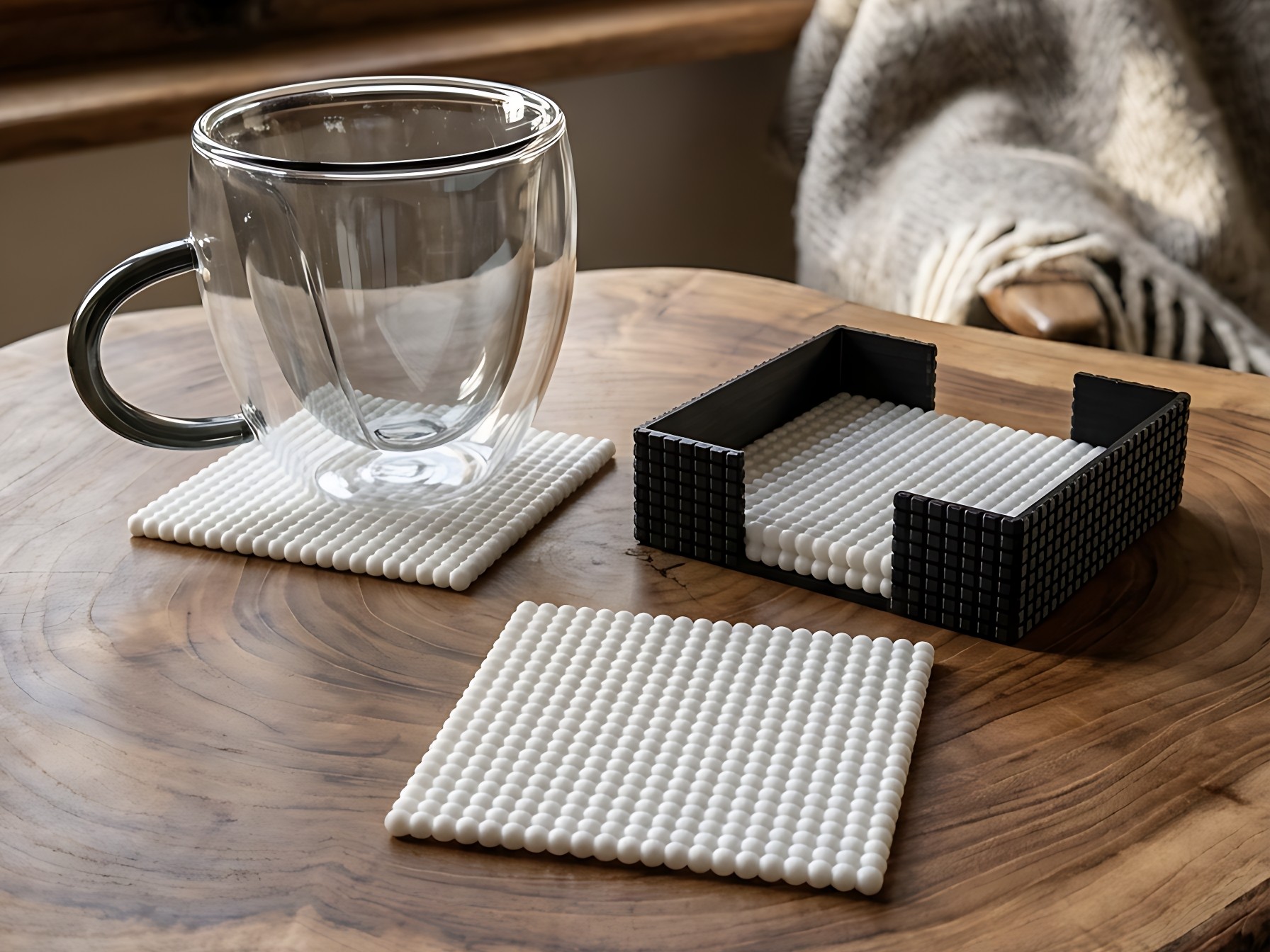 Miniatura 2 do modelo 3D Bubble Coasters Set with Holder