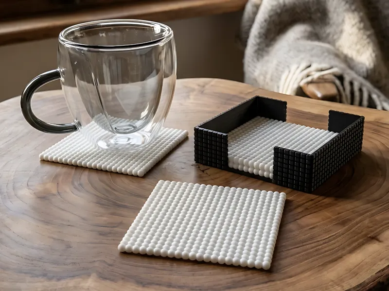 Bubble Coasters Set with Holder