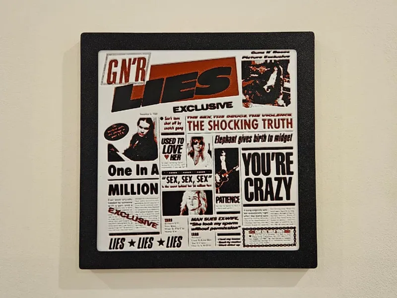 G N' R Lies - Guns n' Roses Album Cover Wall Art