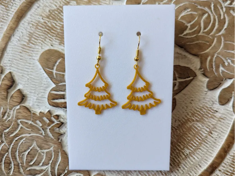 Simple Christmas Tree Earrings