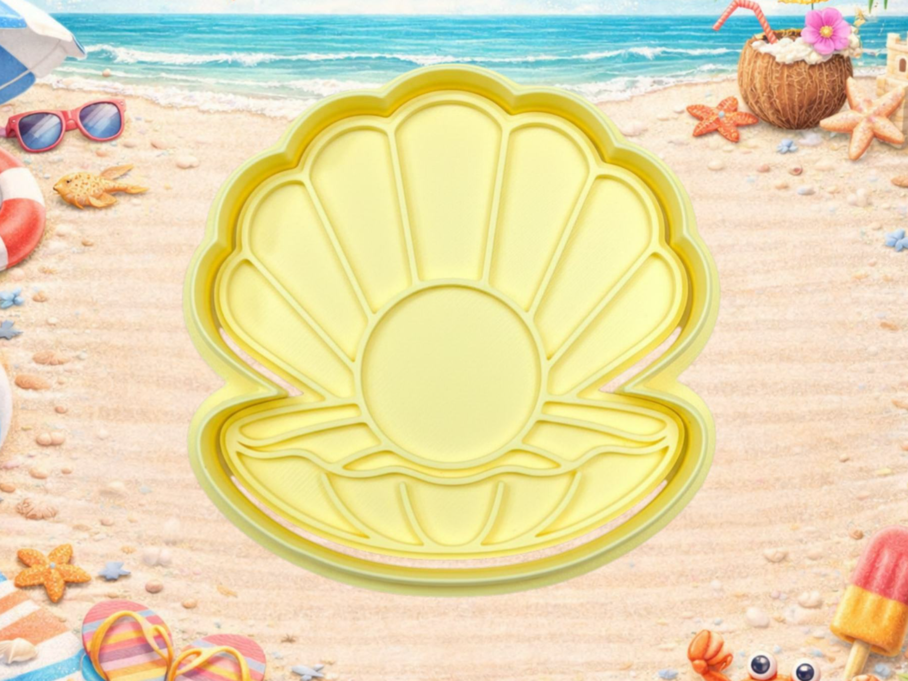 Oyster Cookie Cutter  (Under the Sea Collection)