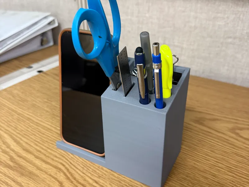 Desk Utility Holder W/ Phone Stand & Extra Storage