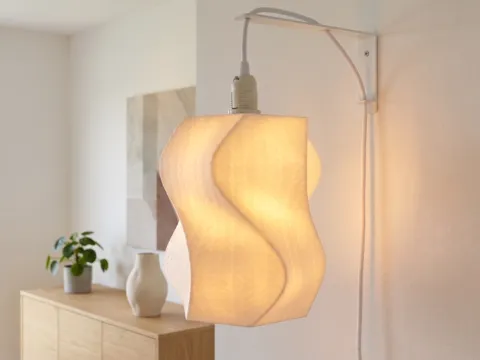 Accesorio de iluminación decorativa: Wavy Knitted Lamp Shade E14 — referencia de MakerWorld