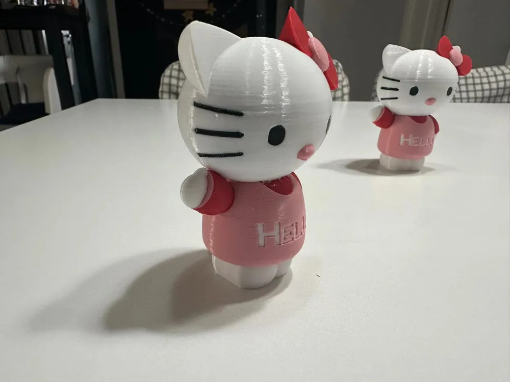 Hello Kitty 4-Color Print - Free 3D Print Model - MakerWorld