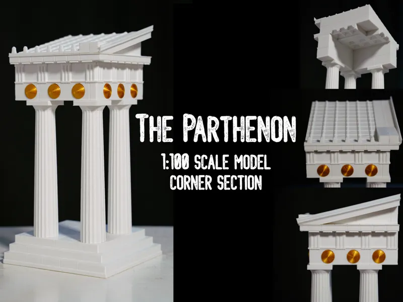 The Parthenon - Corner Section 1:100 scale model 