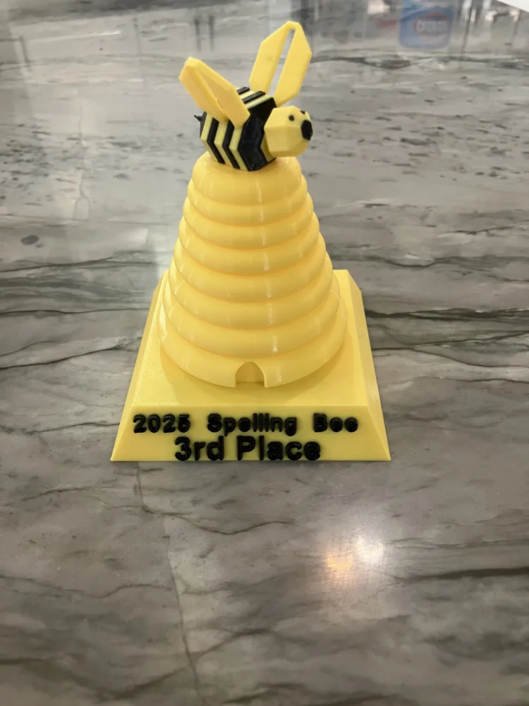 Spelling Bee Trophy 1st - 4th Place - Free 3D Print Model - MakerWorld