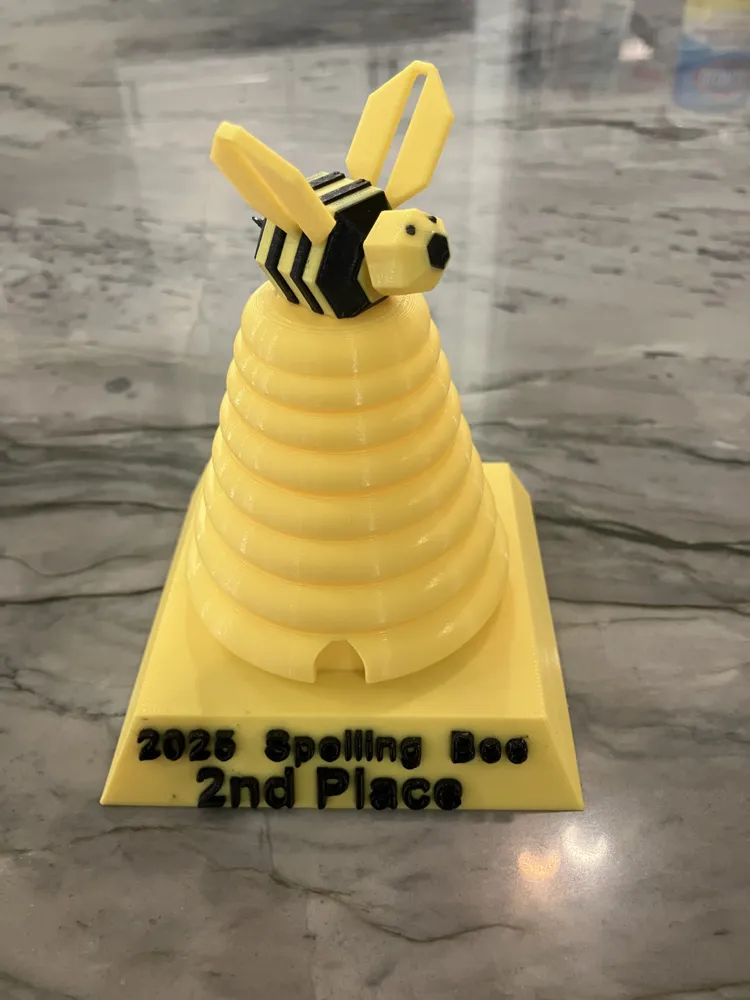 Spelling Bee Trophy 1st - 4th Place - Free 3D Print Model - MakerWorld