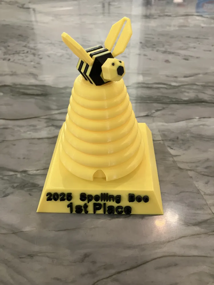 Spelling Bee Trophy 1st - 4th Place - Free 3D Print Model - MakerWorld