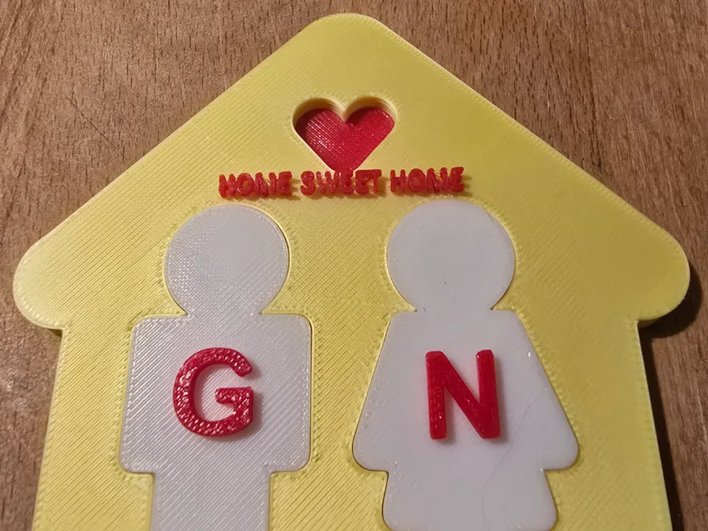 Customizable HOME Keychain - Free 3D Print Model - MakerWorld