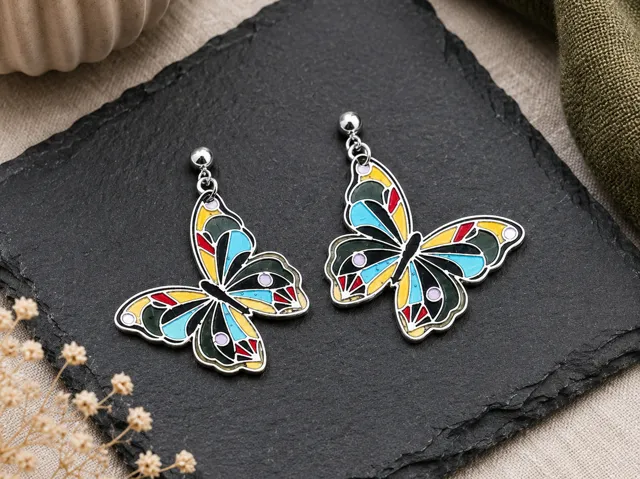 Pendientes Mariposa Geométrica