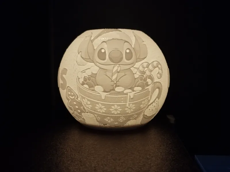 Festive Stitch Christmas tealight globe