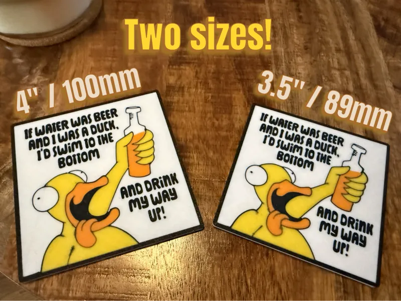 Drunk Duck Drink Coaster | Funny Beer Coaster
