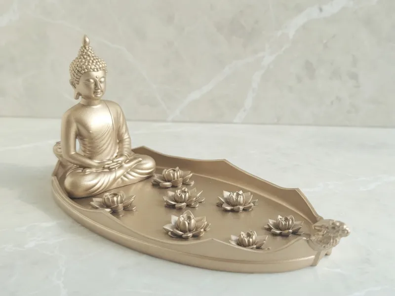 SOPORTE Y PORTAINCIENSO QUEMADOR DE VARITAS BUDA
