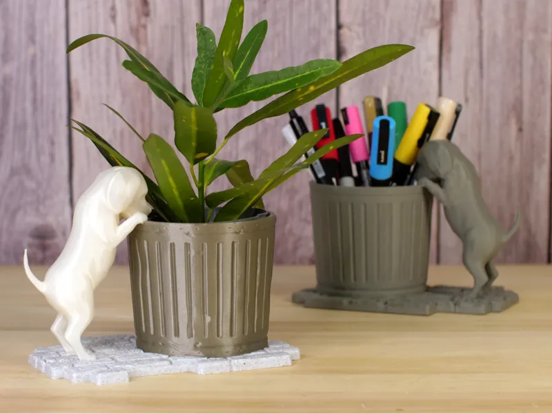 Doggo Trashcan Planter/Pot