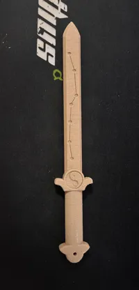 Mini épée en bois de pêcher à sept étoiles — photo 2