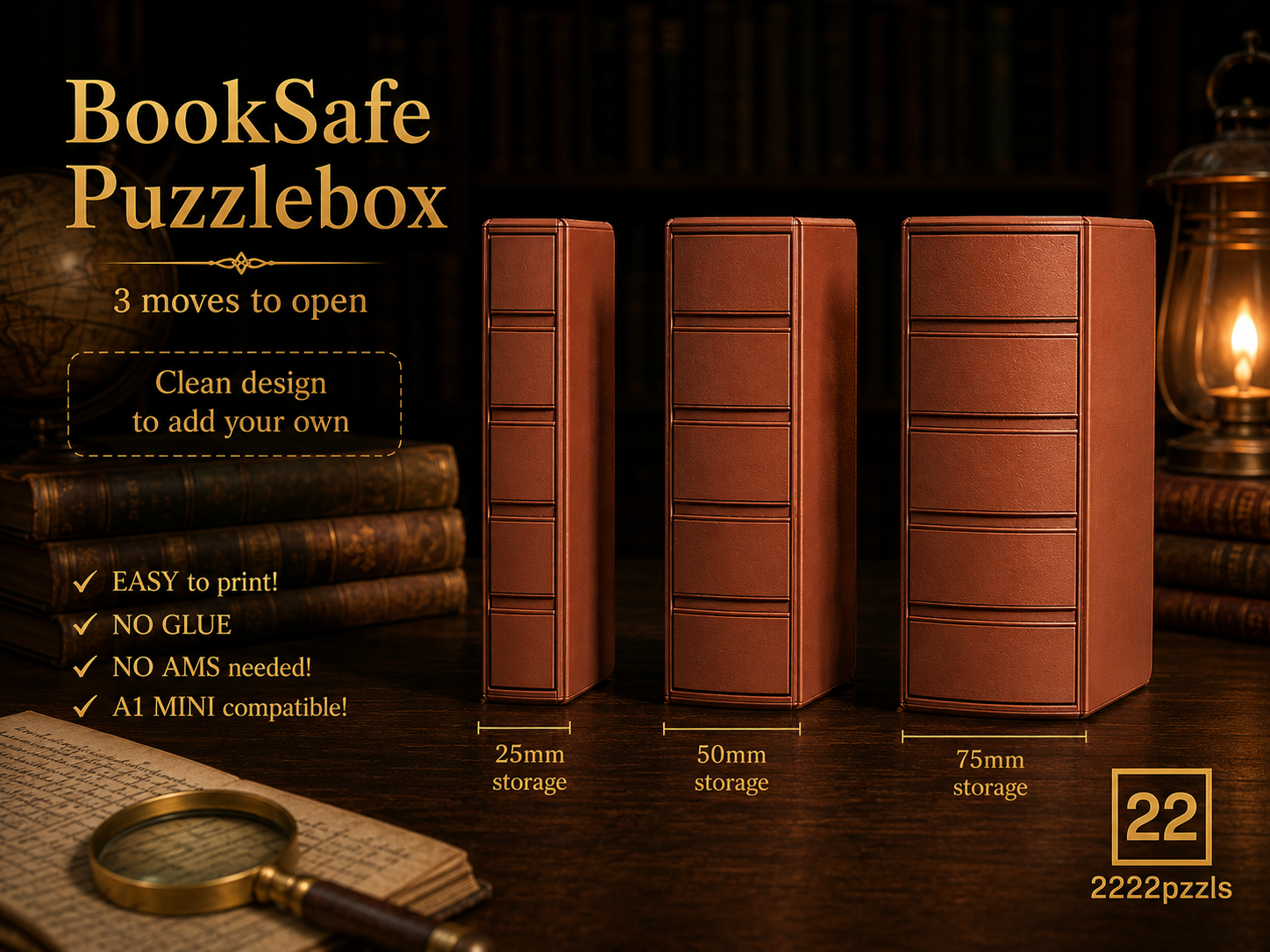 BookSafe | DESIGN YOUR OWN (3 Step Puzzlebox)