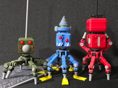 Poseable Totebots From Scrap Mechanic