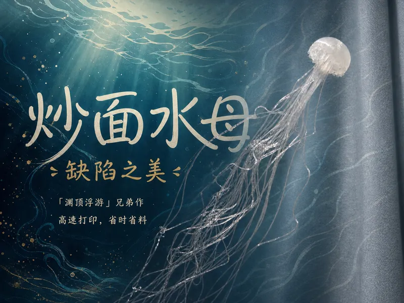 !可商用! 炒面水母  带底座