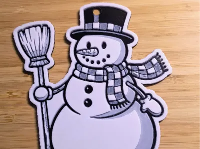 Christmas tree ornament - snowman (with AMS)