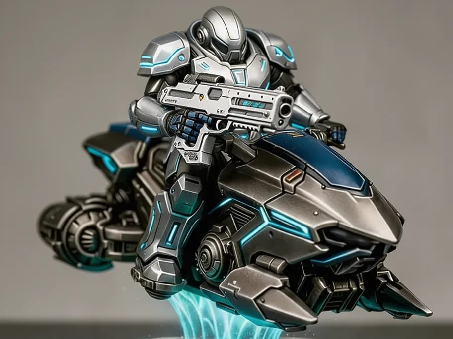 LOS LOBOS ESPACIALES CON MOTO VOLADORA