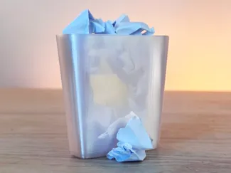 Transparent Desk Trashcan