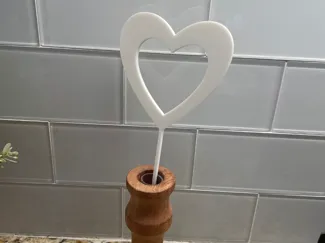 Heart Stem with center cutout