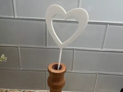 Heart Stem with center cutout