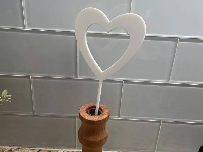 Heart Stem with center cutout