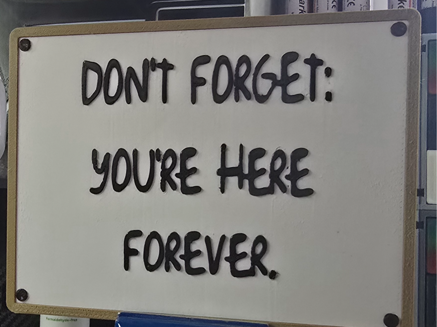 'Don't forget: you're here forever' Sign Simpsons