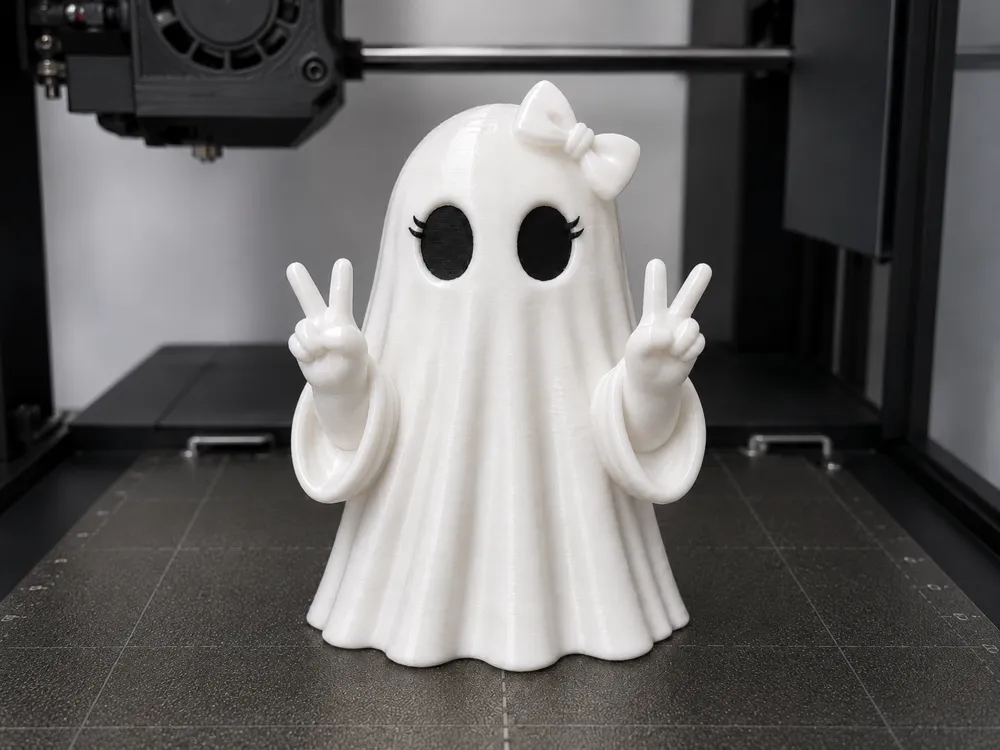 Adorno temático: Peace Ghost Girl – Cute Halloween Decoration. Referencia del modelo original.