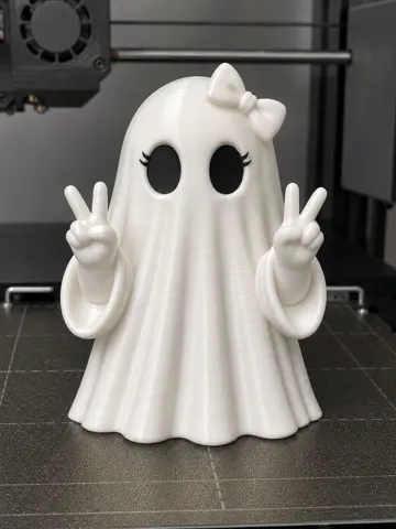 Adorno temático: Peace Ghost Girl – Cute Halloween Decoration — vista de referencia 4