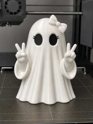 Adorno temático: Peace Ghost Girl – Cute Halloween Decoration — vista de referencia 2
