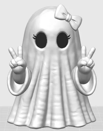 Adorno temático: Peace Ghost Girl – Cute Halloween Decoration — vista de referencia 5