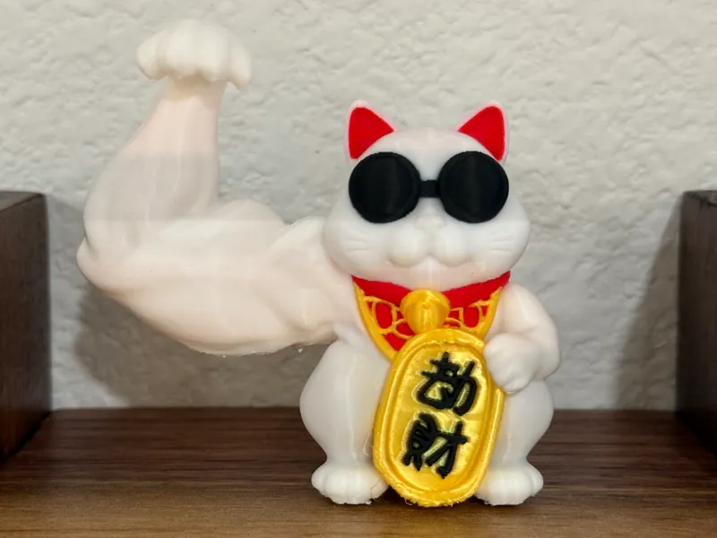 Maneki-Neko: Muscular Lucky Cat