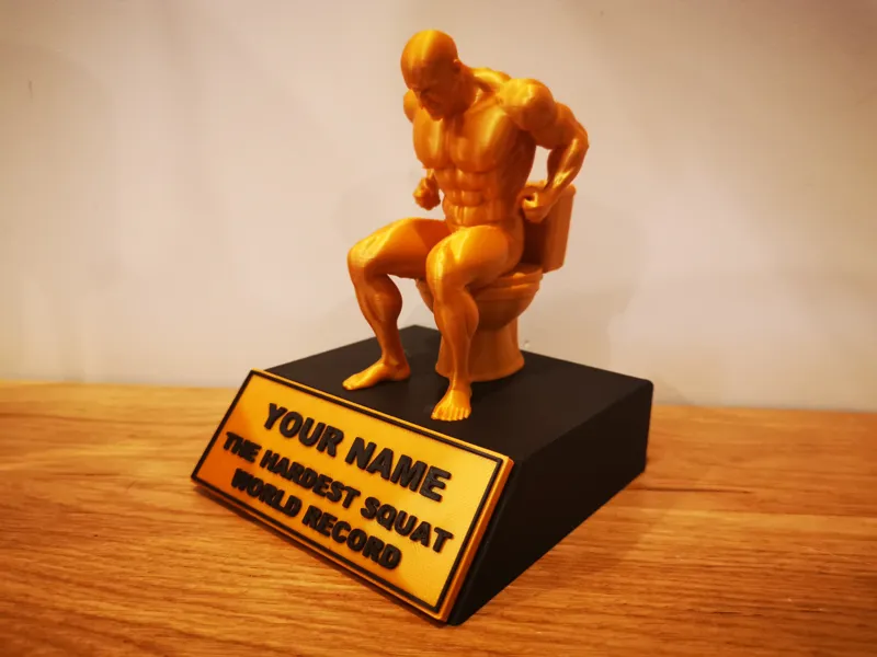 Trofeo "Hardest Squat" - Scherzo Personalizzabile